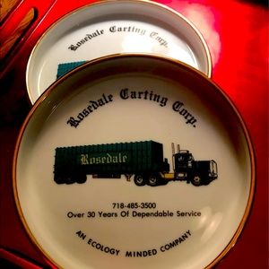 Rosedale trucking promotion ashtray vintage collectible